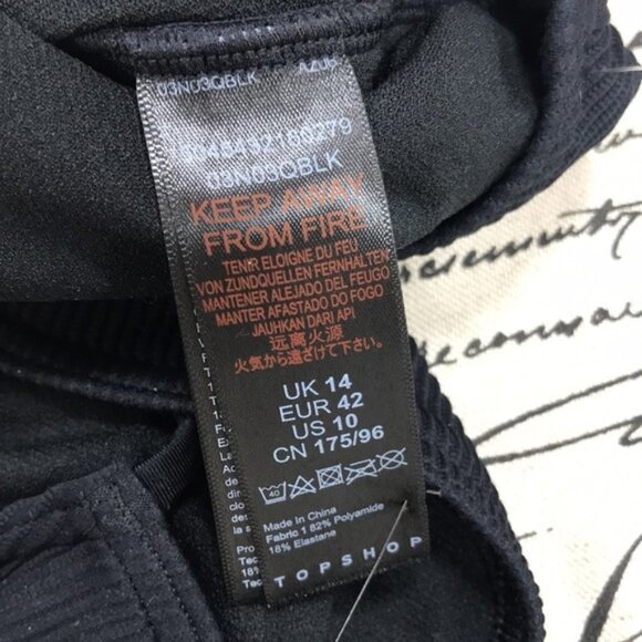 TOPSHOP Belted Ribbed One-piece Swimsuit - Picture 3 of 6